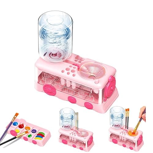 JEChrochen 2025 Upgraded Paint Brush Cleaner Tools, Brush Rinser Cup Painting Running Water Circulation Art Supplies for Acrylic,Watercolor and Water Based Creative Gift for Adult Artist Beginners Kid - Image 1