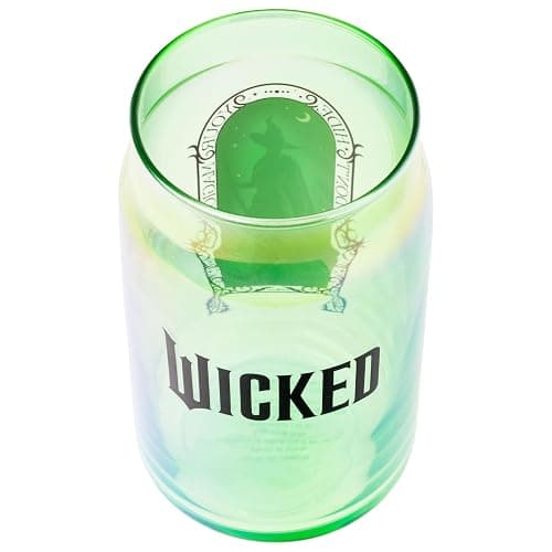 Silver Buffalo Wicked Featuring Elphaba and Glinda She's So Good and Don't Hide Your Magic 2 Pack Glass Jar Tumbler with Bamboo Lid and Glass Straw, 16 Ounces thumbnail 15