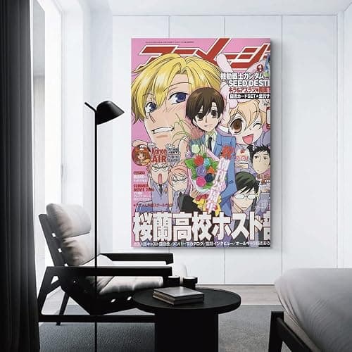 GUNKY Ouran High School Host Club Anime Poster Poster Cool Artworks Painting Wall Art Canvas Prints Hanging Picture Home Decor Posters Gift Idea 12x18inch(30x45cm) thumbnail 3