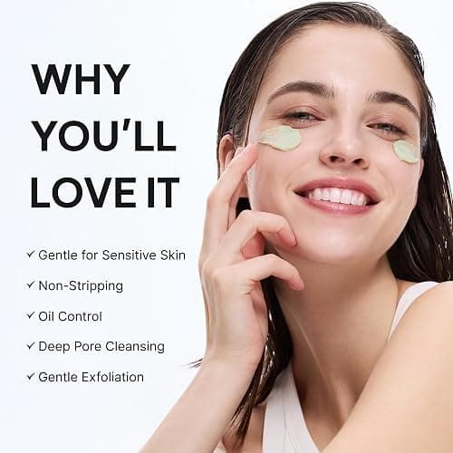Arencia Korean Rice Mochi Face Cleanser - Face Wash, Gentle Scrub All in One for Deep Cleansing, Moisturizing, Pore Minimizing with Rice Water & Green Tea (4.23oz) thumbnail 3