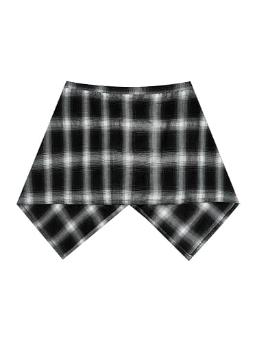 Verdusa Women's Grunge Plaid Tie Up Super Mini Skirt Festival Outfits Asymmetrical Wrap Skirts thumbnail 2