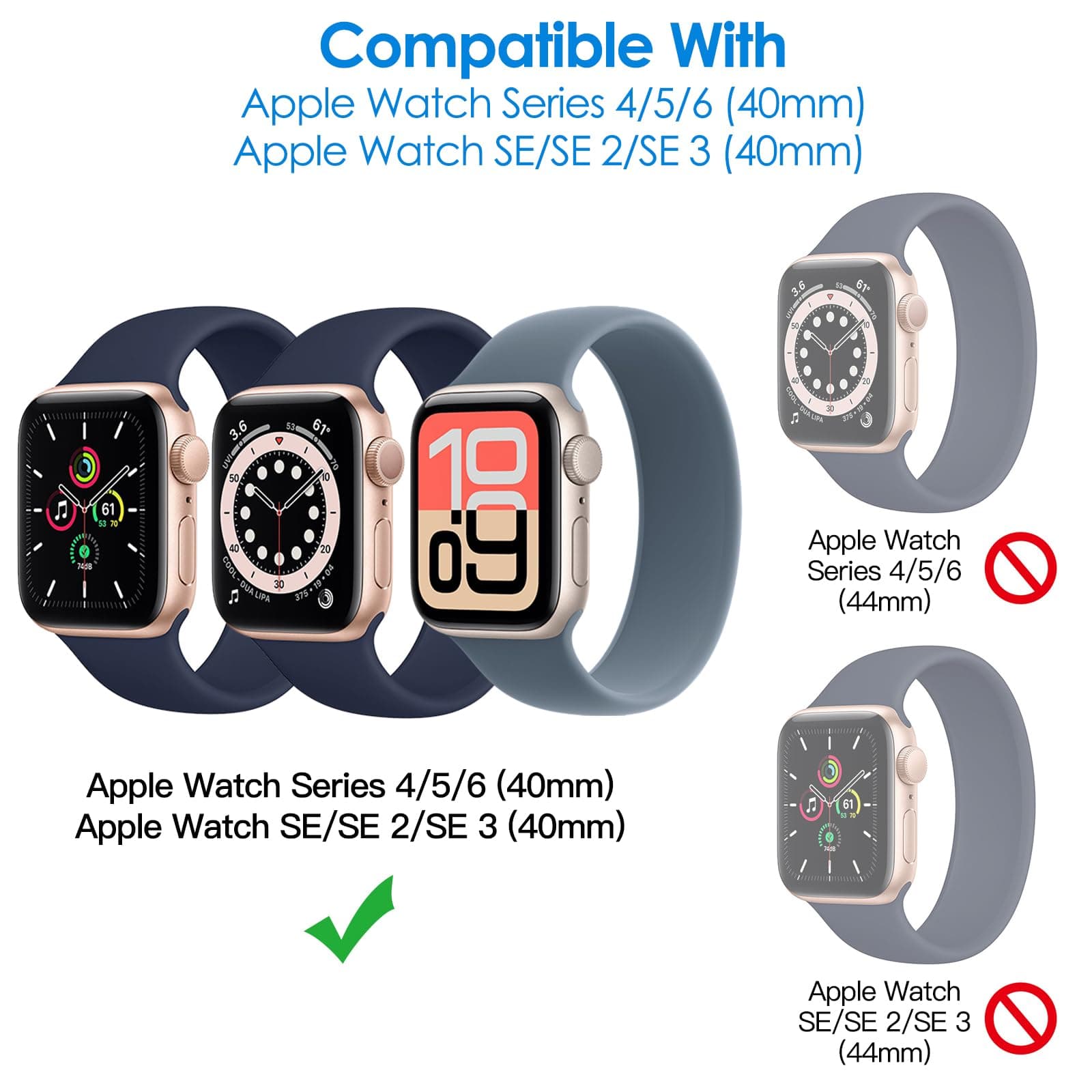 JETech Screen Protector for Apple Watch SE 3/2/1 (2025/2022/2020) / Series 6 5 4 40mm, TPU HD Clear Full Coverage Film, 3-Pack thumbnail 2