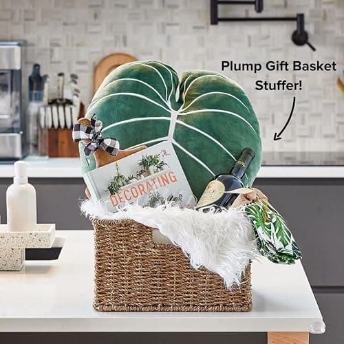 Green Philosophy Co. Philodendron Gloriosum Leaf Pillow - Moody Green thumbnail 6