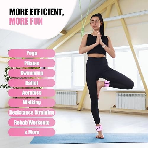 Pilates Wrist Ankle Weight for Women, Adjustable Weight Set of 2 | Soft Silicone, Strong Hook & Loop, Wearable Arm Leg Weight for Walking, Yoga, Barre, Strength Training at Gym & Home thumbnail 5