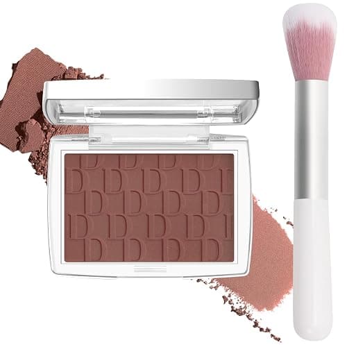 LYBHDAFA Mahogany Blush Powder Blush for Cheeks with Brush, Matte Blush Palette Blush Powder Face Blusher, Natural Blendable Formula Silky Lightweight Makeup Blush Rubores de Maquillaje, 020# - Image 1