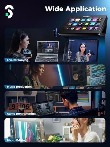 Stream Controller - SOOMFON Stream Control Deck with 15 LCD Macro Keys Customizable to Trigger Actions in OBS Twitch YouTube Compatible with PC & Mac for Content Creators Streaming Gaming thumbnail 8