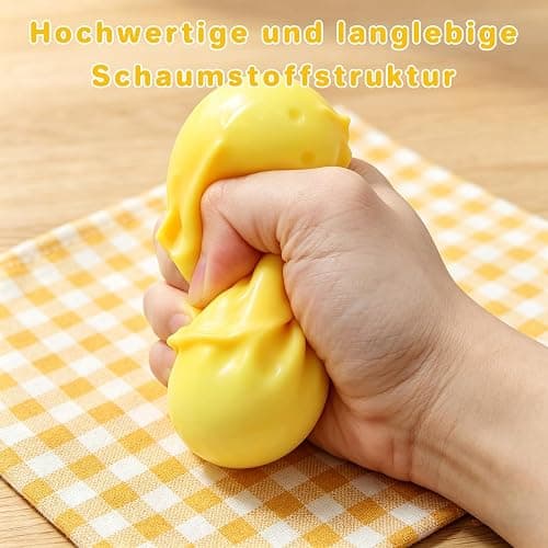 2Pcs Cheese Squishy (6cm),Cheese Block Squeeze Toy,Squishies Stress Relief Fidget Toy Suitable for Adult use in Offices and Homes thumbnail 4