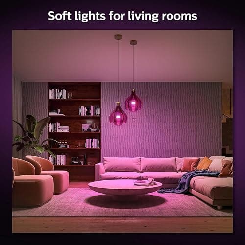 Philips Hue Smart 75W A19 LED Bulb - White and Color Ambiance Color-Changing Light - 1 Pack - 1100LM - E26 - Indoor - Control with Hue App - Works with Alexa, Google Assistant and Apple Homekit thumbnail 6