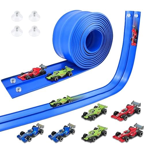 HACOCOLA 15 Ft Flexible Race Track Set with 6 Toy Cars for Kids - Image 1