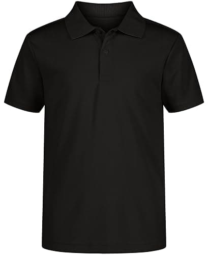 Nautica Boys' School Uniform Short Sleeve Polo Shirt, Button Closure, Moisture Wicking Performance Material - Image 1