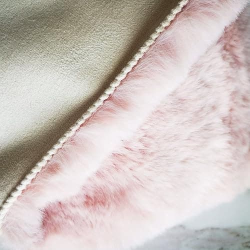 Ghouse Ultra Soft Faux Rabbit Fur Rug 2x3, Machine Washable Area Rugs for Bedroom Fluffy Rugs for Living Room, no-Shedding Carpet Sheepskin Rug Pink thumbnail 4