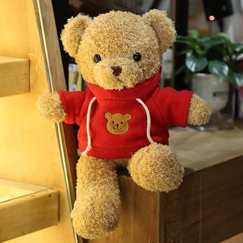 11.8 inches Teddy Bear Stuffed Animals Soft Plush Cute Teddy Bear Doll for Boys Girls (Red) thumbnail 4
