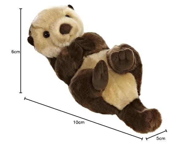 Aurora® Realistic Miyoni® Sea Otter Stuffed Animal - Lifelike Details Make a Cherished Companion - Perfect for Decorating Bedrooms or Classrooms - Brown 10 Inches thumbnail 2