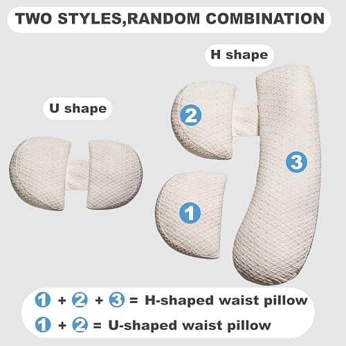 YZCCtixi Pregnancy Pillow - Full Body Maternity Support for Back & Hips, Soft Sleeping Pillow with Removable Cover, Comfort for Side Sleepers and Pregnancy thumbnail 6