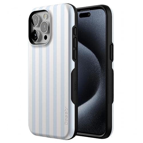 Casely iPhone 15 Pro Max Case | Blue Stripes | Sunday Best | Bold Protective Design | Compatible with MagSafe thumbnail 2