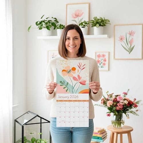 2026 Floral Art Calendar | Modern Art Deco Flower Wall Calendar for 2026, Get Lost In Vintage Beauty with This Elegant Floral Aesthetic Hanging Wall Planner For Your Boho Home thumbnail 8