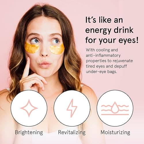 grace & stella Award Winning Under Eye Gel Patches - Reduce Dark Circles, Puffy Eyes, Undereye Bags, Wrinkles - Travel Essentials & Toiletries, Vegan Cruelty-Free Self Care (4 Pairs, Gold) thumbnail 2