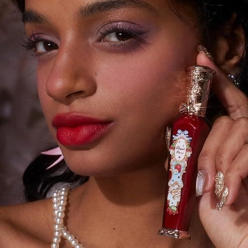 Flower Knows Strawberry Rococo Cloud Lip Cream,Long Lasting Burgundy Matte Lipstick,Hydrating Lip Stain,Transfer & Smudge Proof Velvet Liquid Lipstick for Girls&Women,0.12 Fl Oz(S08 Velvet Redwood) thumbnail 6