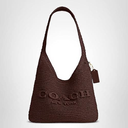 COACH Brooklyn Shoulder Bag 28 in Straw thumbnail 7