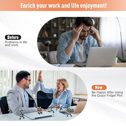 Dusor Gifts for Men Fidget Pen, Easter Basket Stuffers for Teens Multifunction Pen, Anniversary Birthday Easter Gift for Men Dad Him Husband Boyfriend, Easter Basket Cool Stuff Gadgets for Son Teens thumbnail 4