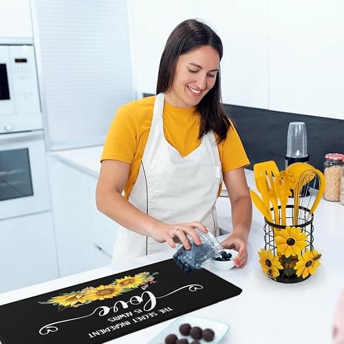 Sunflower Utensil Caddy with Silicone Cooking Utensils thumbnail 7
