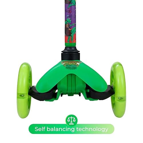 Scooter for Kids Ages 3-5 - Extra Wide Deck & Light Up Wheels, Self Balancing Kids Toys for Boys & Girls, Choose Your Favorite Character - TMNT thumbnail 4