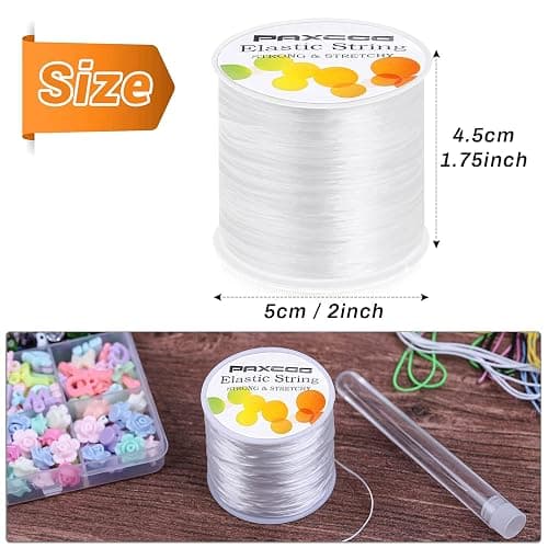 Paxcoo Elastic Bracelet String Cord Stretch Bead Cord for Jewelry Making and Bracelets Making thumbnail 2