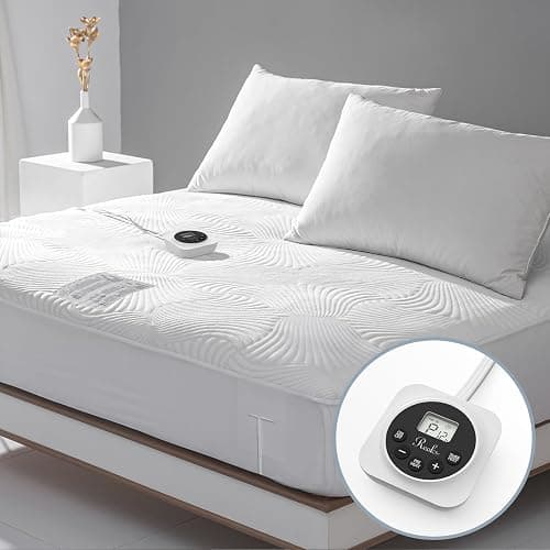 Full Size Electric Heated Mattress Pad - Bed Warmer with Memory & Preheat Functions, 12 Heat Settings Single Control for 1-12 Hours Auto Off, Lighted Button - Image 1