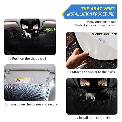xigua Vintage Colorful Herbs Wild Flowers Floral Car Windshield Sunshade Foldable Front Window Sun Visor Protector for Car,SUV,Truck - Keep Vehicle Cool,55 x 27.6 Inch thumbnail 2