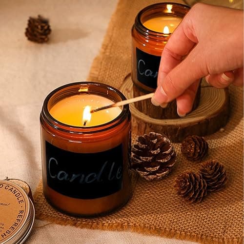 QAPPDA 8oz Amber Candle Jars Set of 30,Round Glass Jars with Black Lids,Empty 250ml Glass Candle Making Jar Bulk Thick Small Food Storage Jar for Spice,Candy,Powder thumbnail 7