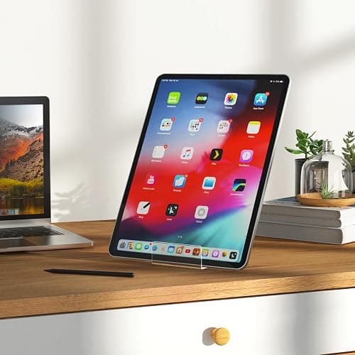 Aredpoook 6 Pack Acrylic Book Stand, Clear Easel Stand for Display, Book Display Holder, Display Stand for Album, CD, Magazine, Postcard, Picture, Plate, Artworks, Phone, Tablet thumbnail 2