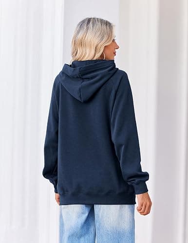 Zeagoo Womens Oversized Hoodies Pullover Fleece Hooded Sweatshirt Trendy | Comfort Hoodie, Womens Fall Clothes, Kangaroo Pocket, Raglan Sleeves, Long Sleeve, Solid Color, Casual, Winter, Midweight thumbnail 6