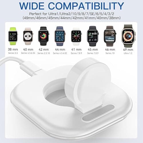 for Apple Watch Charger Stand, Magnetic Fast Charging Dock Portable Design | Compatible with iWatch Series 11/10/9/8/7/6/5/4/3/2, SE, Ultra 3/2/1, Supports Nightstand Mode, for Travel Office thumbnail 4