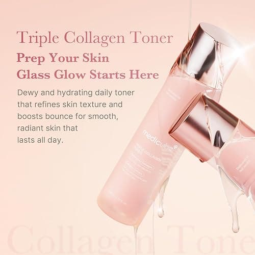 medicube Triple Collagen Toner for Deep Hydration & Plump Skin | Hydrolyzed, Atelo, & Soluble Collagen - Fast-Absorbing Formula for All-Day Suppleness, Korean Skincare, 4.73 fl.oz. thumbnail 2