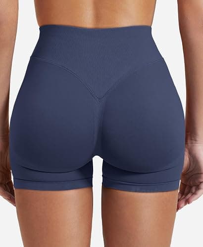 VOYJOY Women Workout Impact Shorts 2.5"/ 3.6"/ 4.5"/ 6" Scrunch Butt Lifting Gym Seamless Booty Biker Shorts thumbnail 6