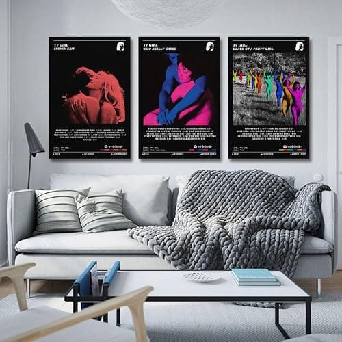 ZGHQHCDRH TV Girl Poster- French Exit, Who Really Cares, Death Of A Party Girl, Set of 3 Album Posters Music Canvas Wall Art For Room Aesthetic 08x12inch(20x30cm) thumbnail 3
