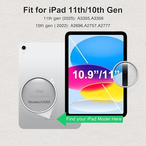 SPARIN Paper Magnetic Screen Protector for iPad A16 11th/10th generation (2025-11 Inch/ 2022-10.9 Inch,) Detachable Matte Finish Film, Write and Draw Like on Paper, Reusable, Removable, Anti Glare thumbnail 3