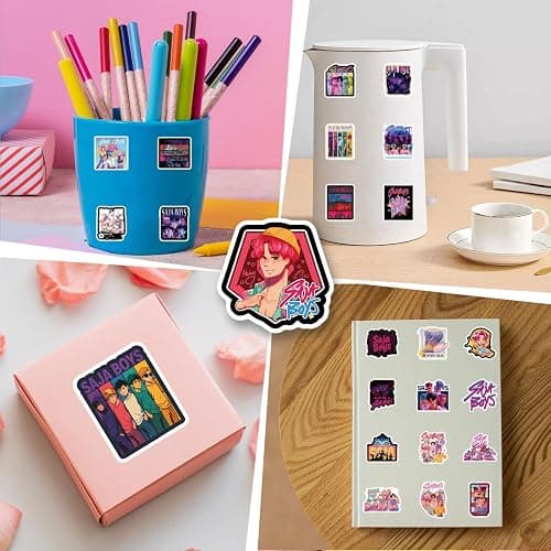 120pcs Saja Boys Stickers Pack, Cartoon Cute Vinyl Waterproof Decals for Water Bottle,Laptop,Phone,Skateboard,Scrapbooking,Bumper Gifts for Kids Teens for Party Supply thumbnail 11