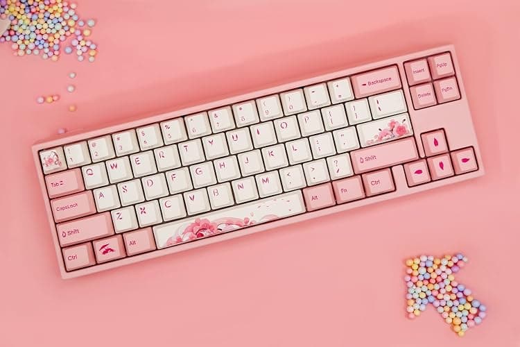 Varmilo Ducky x Miya Mac Pro Sakura R2 White LED 65% Double Shot PBT Mechanical Keyboard (Cherry MX Brown) thumbnail 6