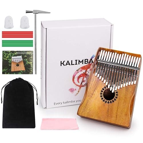 Newlam Kalimba Thumb Piano 17 Keys, Portable Mbira Finger Piano Gifts for Kids and Adults Beginners Wood thumbnail 8