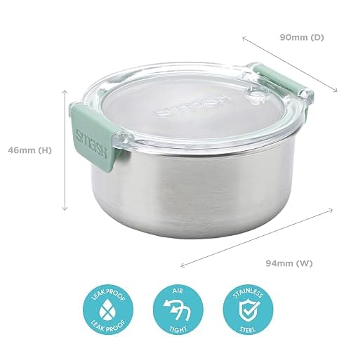Smash Microwave Safe Stainless Steel Snack Pots 200 ML 2 Pk Sage thumbnail 3