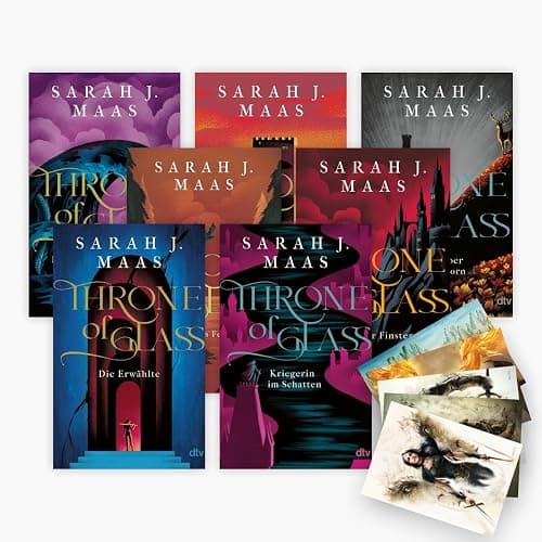 Die Throne of Glass Reihe Band 1-7 in der Neuausgabe + 1 exklusives Postkartenset - Image 1
