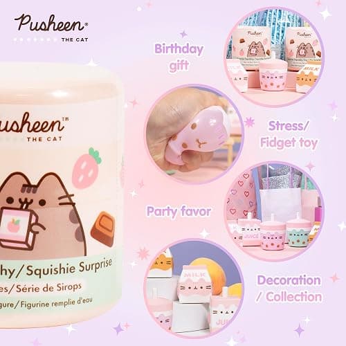 Hamee Pusheen the Cat Cute Water Filled Surprise Capsule Squishy Toy [Series 4] [Pusheen Sips] [Birthday Gift Bag, Party Favor, Gift Basket Filler, Stress Relief Toy] – 1 Pc. (Mystery – Blind Capsule) thumbnail 3