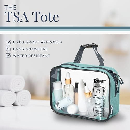 Toiletry Bag Kit Set: Hanging Travel Toiletry Bag + 311 TSA Cosmetic Liquid Bag + Ultralight Accessory Organizer Pouch thumbnail 5