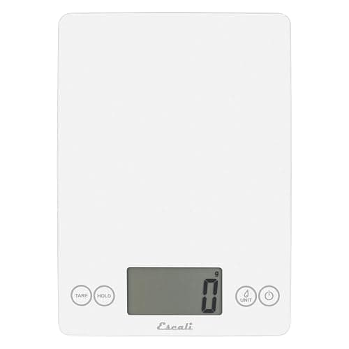 Escali Arti Digital Food Scale, Multi-Functional Kitchen Appliance, Precise Weight Measuring and Portion Control, Baking and Cooking Made Simple, Tempered Glass, Frost White - Image 1