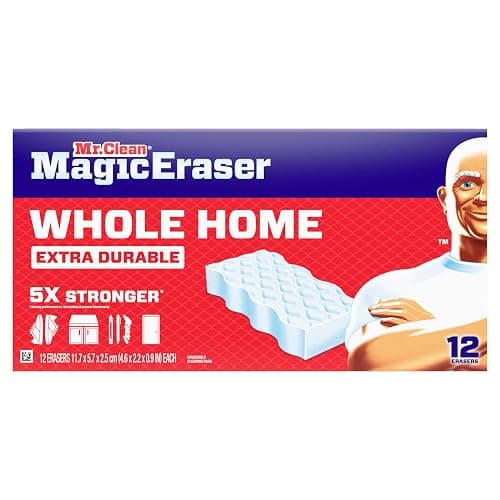 Mr. Clean Magic Eraser, All Purpose Cleaner, Cleaning Scrubber, Wall, Sneaker, Kitchen, Bathroom, Shower Cleaning Supplies, Melamine Pads, Whole Home Extra Durable, 12ct thumbnail 13