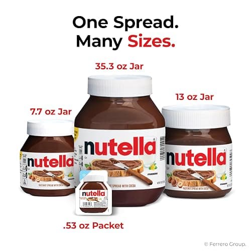 Nutella Hazelnut Spread with Cocoa, Creamy Hazelnut Spread, Breakfast Favorite, 2.2 lbs Jar thumbnail 6