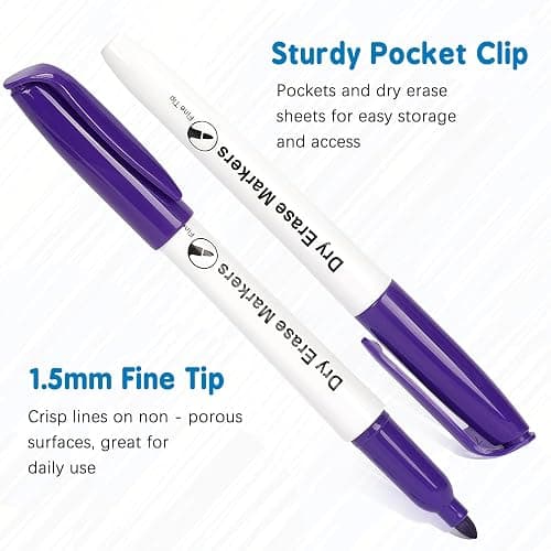 Duchong 144 Count Dry Erase Markers Bulk, 12 Assorted Colors, Fine Tip Whiteboard Markers for Kids Teachers, Dry Erase Pens Bulk Pack for Classroom Home, Back to School Supplies thumbnail 3