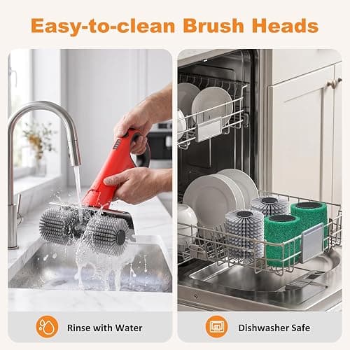 NeatLt Electric Grill Brush for Outdoor Grill, Cordless BBQ Grill Cleaner with Dual Rotating Heads, 450 RPM Motorized Grill Cleaning Brush with Forward & Reverse, 6-Piece Replaceable Brush Set thumbnail 9