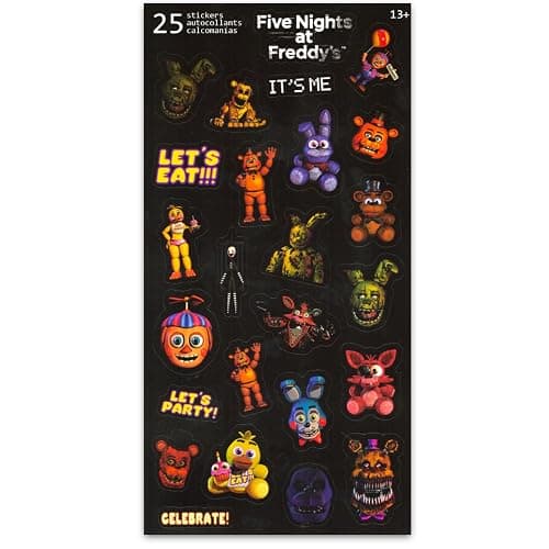 Five Nights at Freddy's Party Favors for Boys & Girls - FNAF Stickers Sheet Bulk Bundle with 12 Pack Five Nights at Freddy's Sticker Sheets for Kids Birthday Party & Goodie Bags | FNAF Party Supplies thumbnail 2